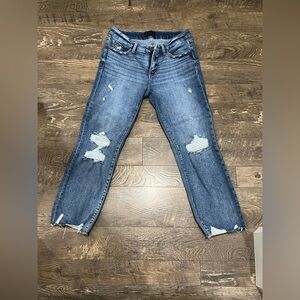 Distressed Blue Jeans